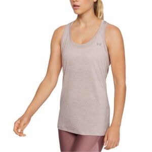 Under Armour HeatGear Women's Racerback Tank Top Pink Heather Size LG Athletic